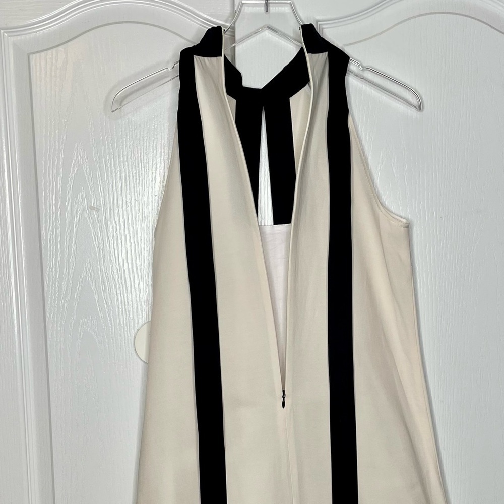 Staud Wright Halterneck Dress in Ecru and Black Size Small. Worn once. - Picture 6 of 15